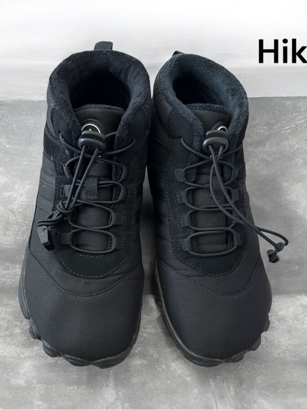 🌸Men's Black fleece lined Hiking Boots